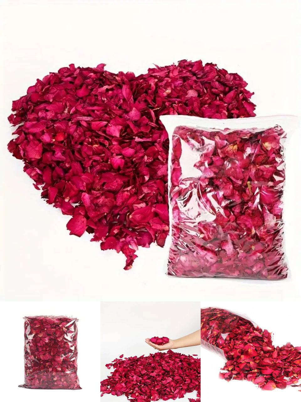حشوة صناديق الهدايا 1 كجم من بتلات الورد المجففة