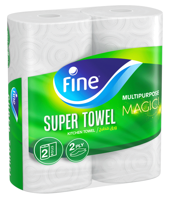 فاين ورق مطبخ سوبر طبقتين 2 رول 