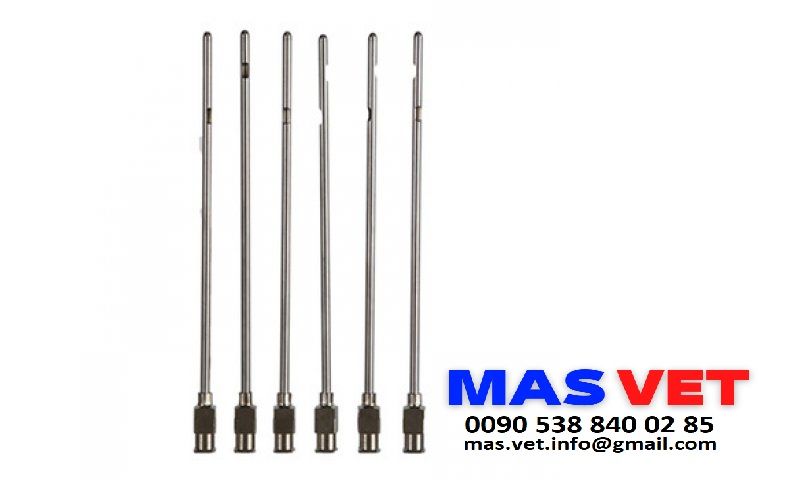 ساحب مفرزات  - مفرغ ضرع معدن يركب على المحاقن  2.5*100 مم