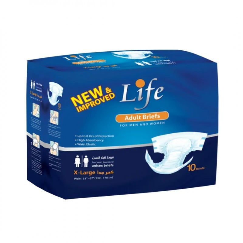 لايف حفاضات الكبار للرجال والنساء ، كبير جدًا ، 10 قطعة
