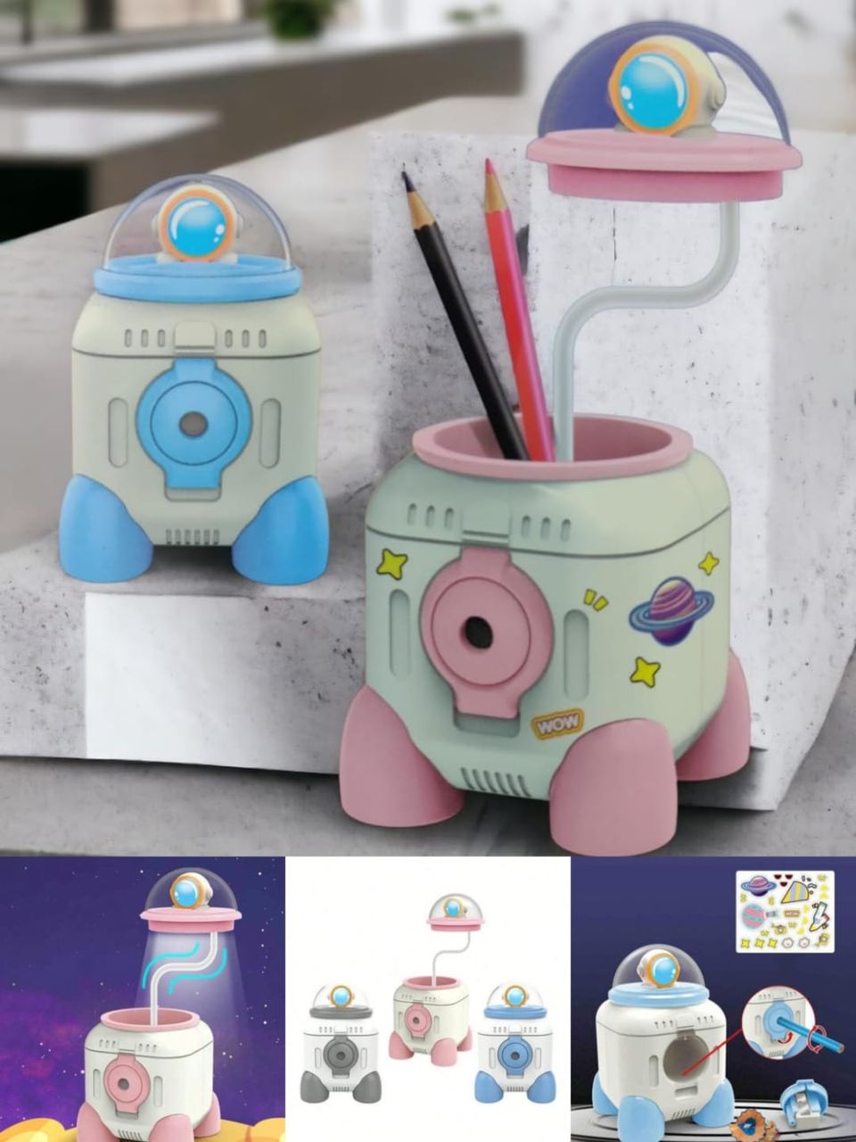 مصباح مكتبي 3 في 1 - LED