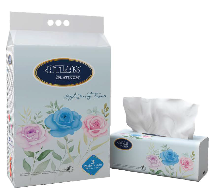 مناديل اطلس 220 منديل طبقتين 3 عبوات