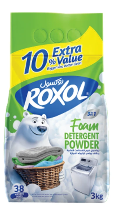 روكسول مسحوق الغسيل الرغوي 3 كغم
