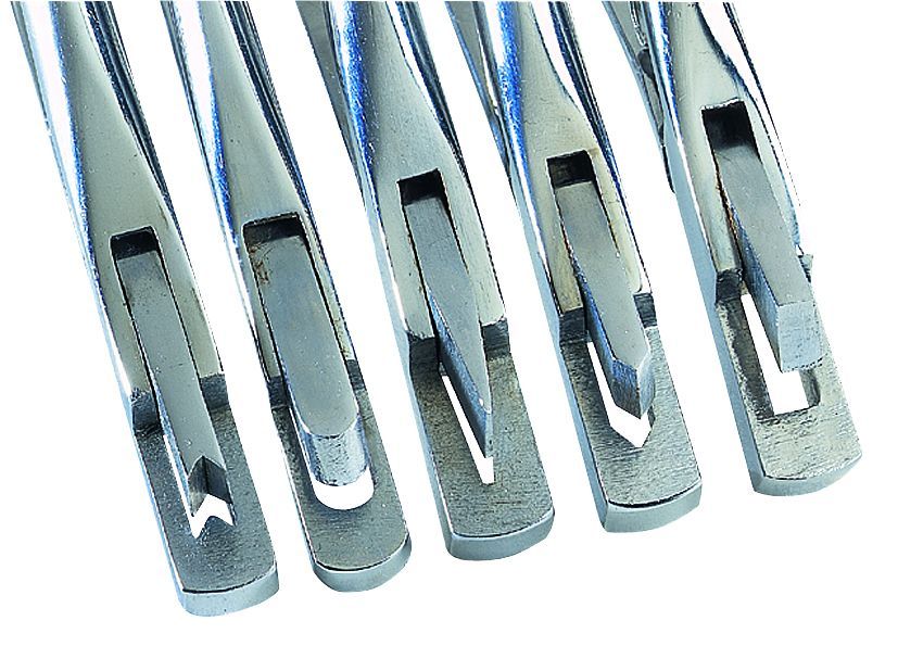 Ear notcher, pocket-sized,	stianless steel, U-notch