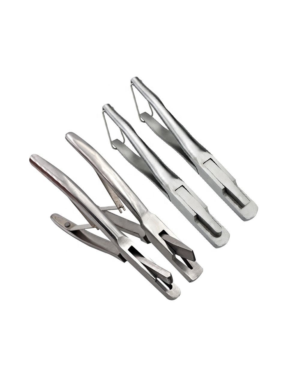 أداة ثقب الأذن، بحجم الجيب، من الفولاذ المقاوم للصدأ، بفتحة سقف