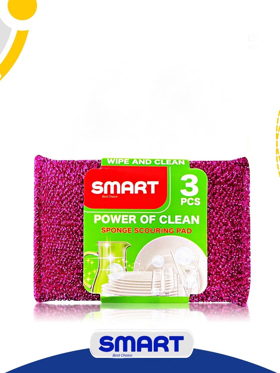 إسفنجة التنظيف باور أوف كلين من سمارت 3 قطع