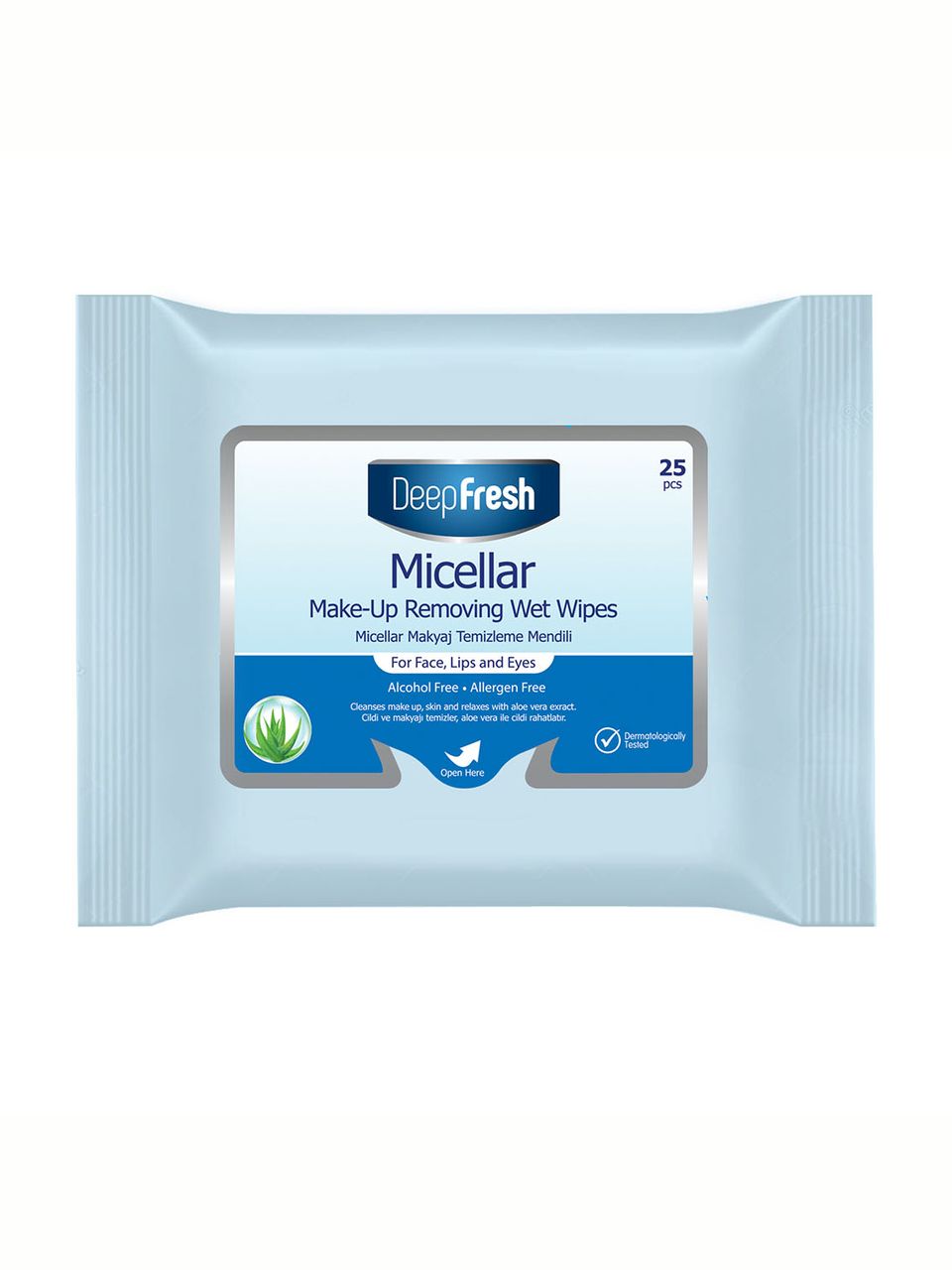 مناديل إزالة المكياج بحمض الهيالورونيك بحجم ٢٥ قطعة