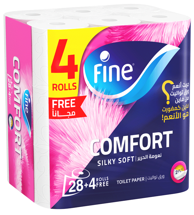 فاين ورق تواليت كومفورت 28 + 4 رول 