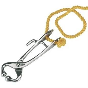 Bull holder with rope,	nickel-plated