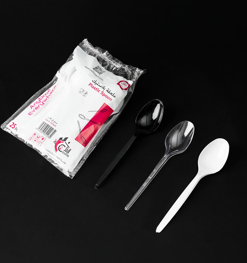 القلعة ملاعق بلاستيك 25 قطعة