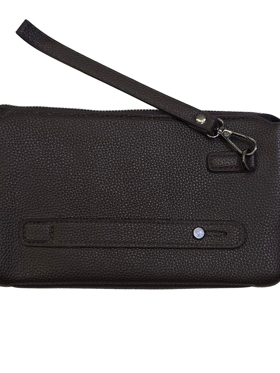 حقيبة جلد ذات قفل معدني