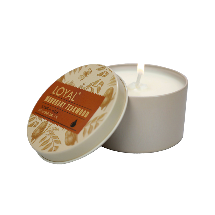 لويال شمعة خشب الماهوجني