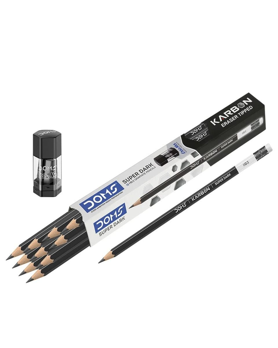 دومس KARBON أقلام رصاص جرافيت سوبر دارك HB2، ١٢ قطعة