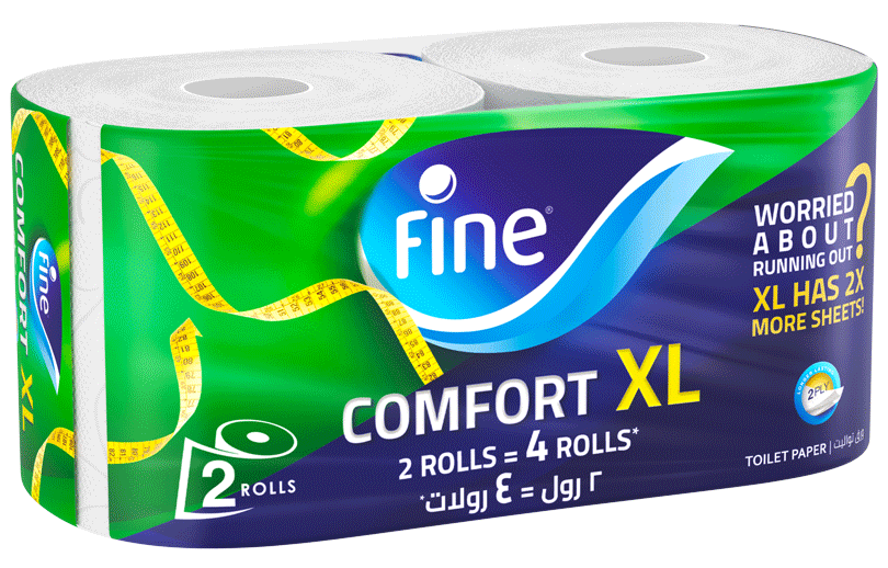 فاين ورق تواليت كومفورت اكس ال 2 رول 