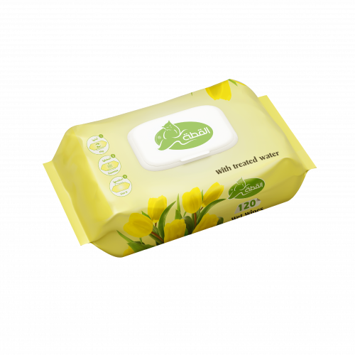 القطة مناديل مبللة 120 منديل 