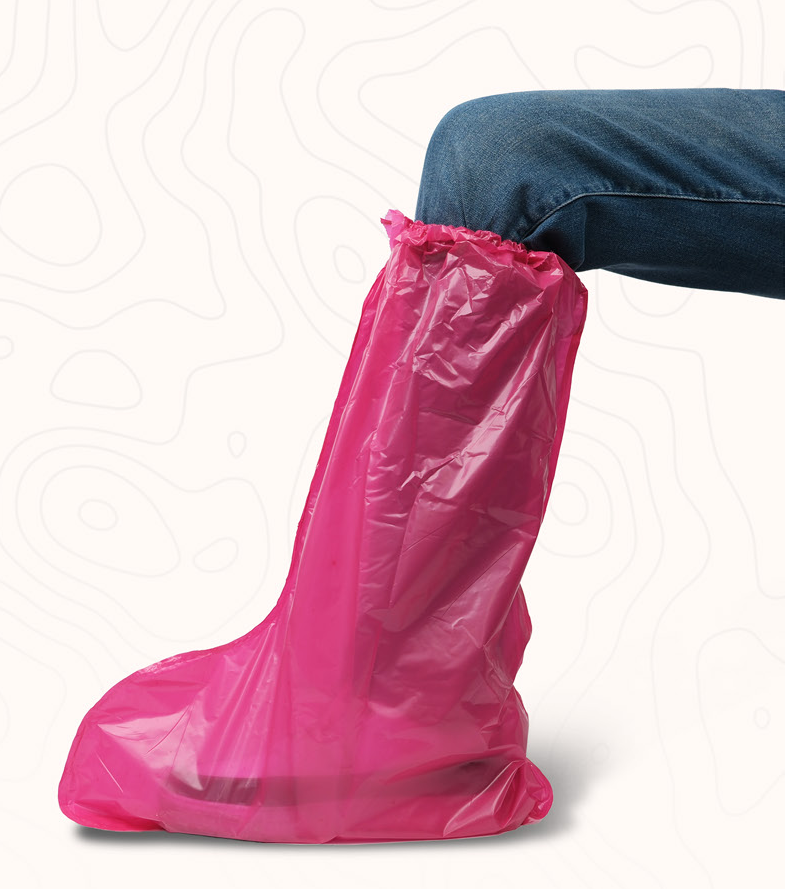 غطاء حذاء مع شريط مطاطي واحد