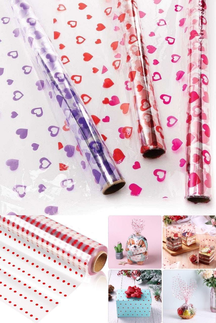 رول سيلوفان شفاف مرقط