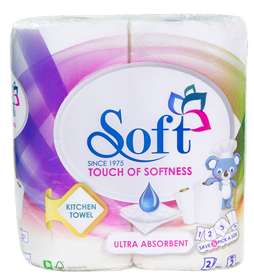 سوفت مناشف مطبخ طبقتين  2 رول