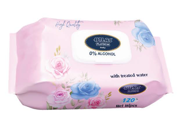 اطلس مناديل مبللة 120 منديل