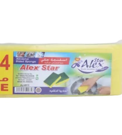 اليكس ستار اسفنج غسيل الصحون 4 قطع