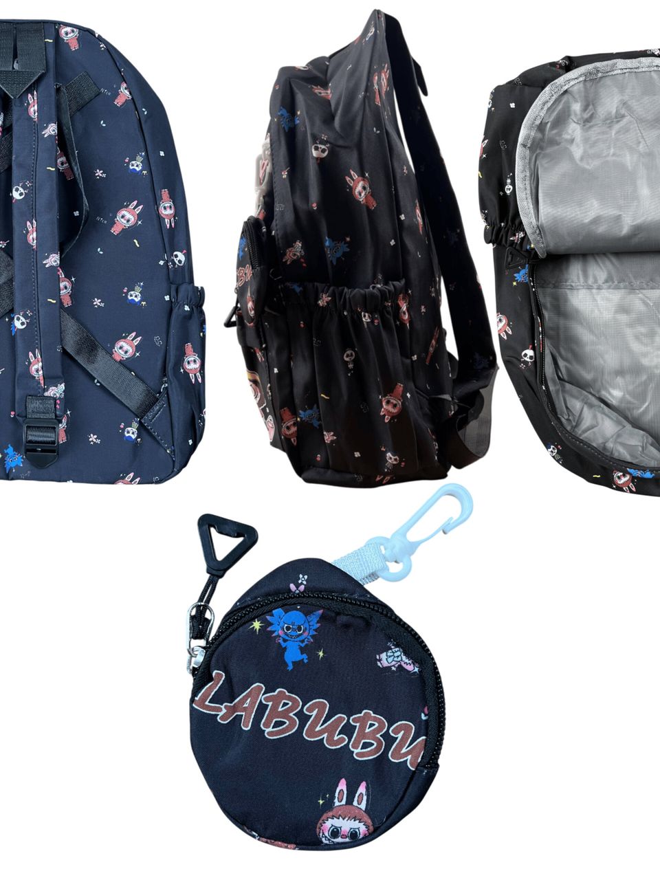 حقيبة ظهر LABUBU مع جزدان صغير