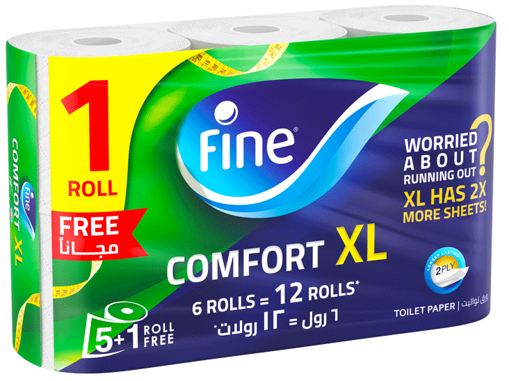 فاين ورق تواليت كومفورت اكس ال 5 + 1 رول 