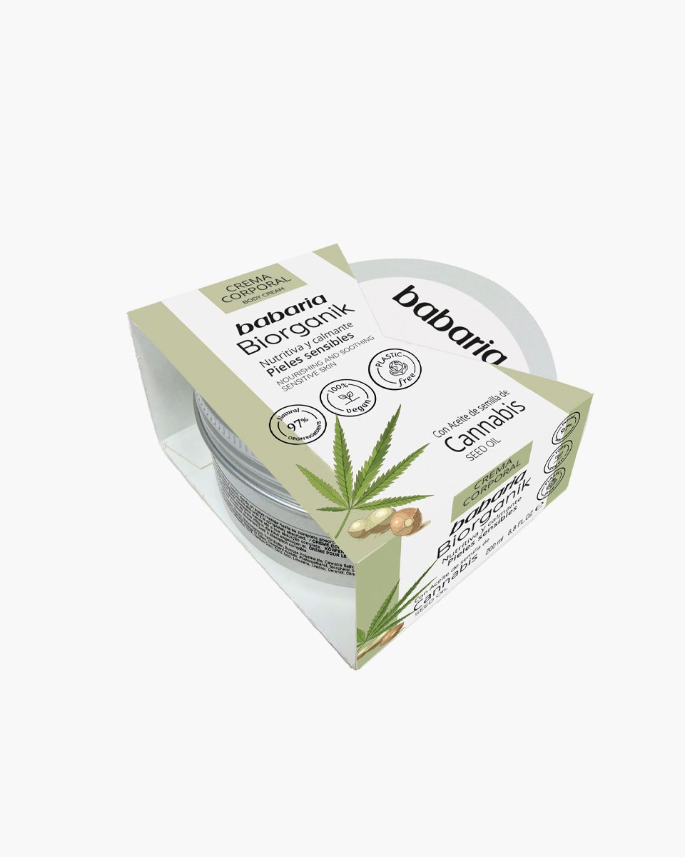 باباريا كريم الجسم بزيت بذور القنب 200 مل