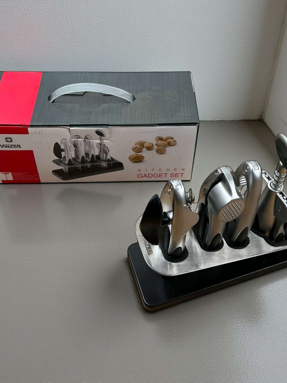 مجموعة أدوات المطبخ المتعددة مع حامل معدني