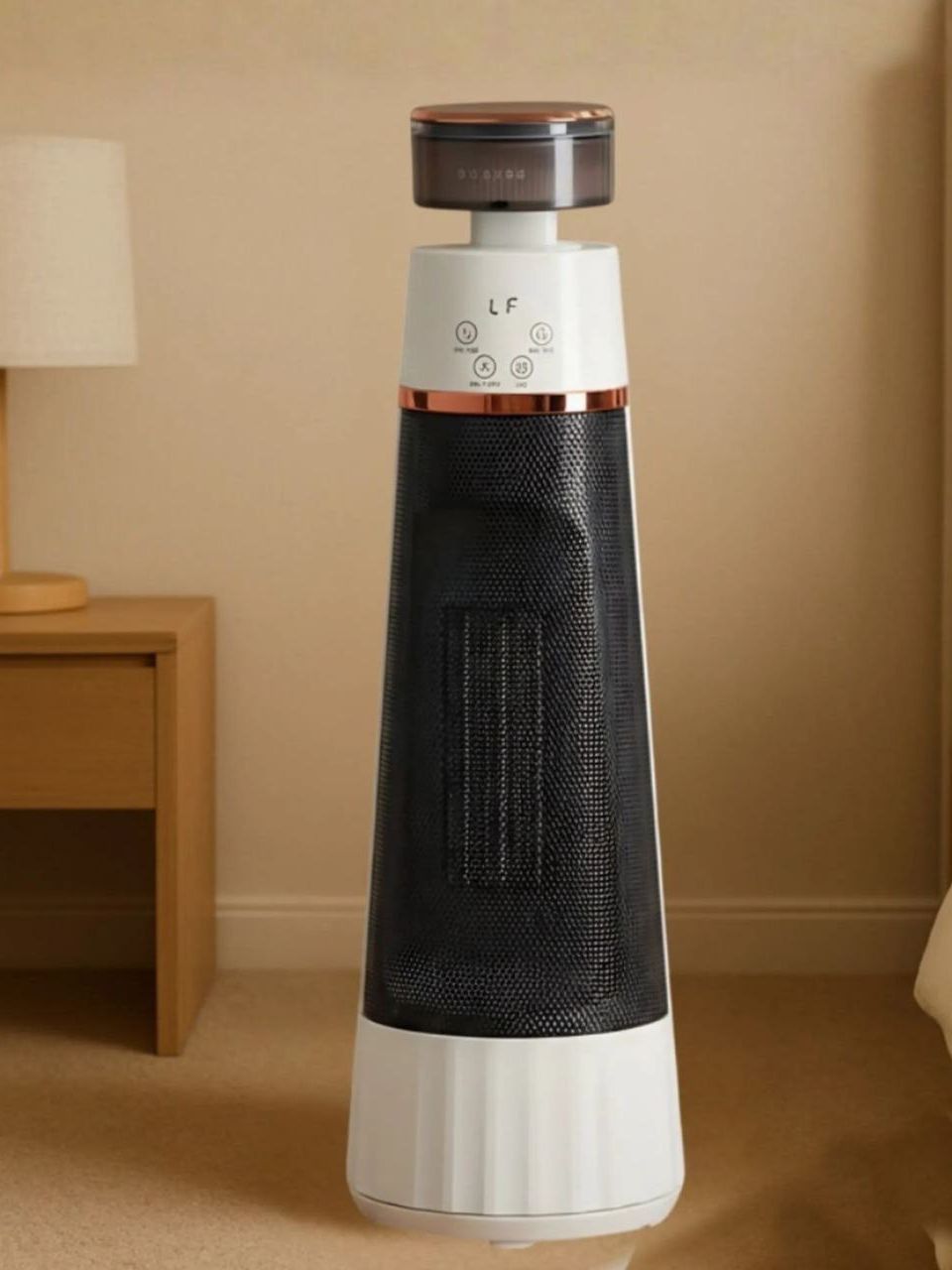 مدفأة فان عمودية مع مبخرة