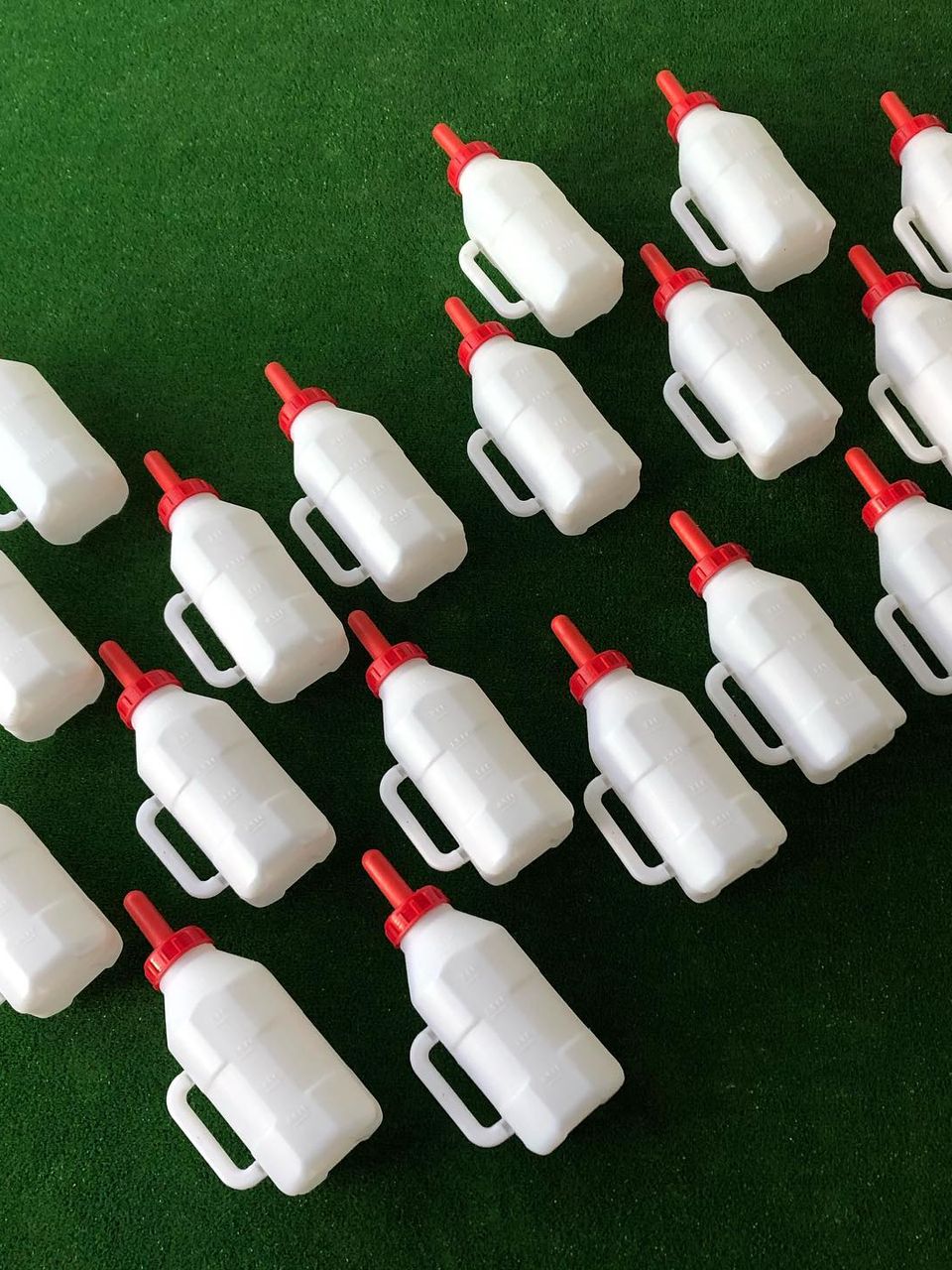 زجاجة رضاعة بلاستيكية بيضاء سعة 2.5 لتر للعجل